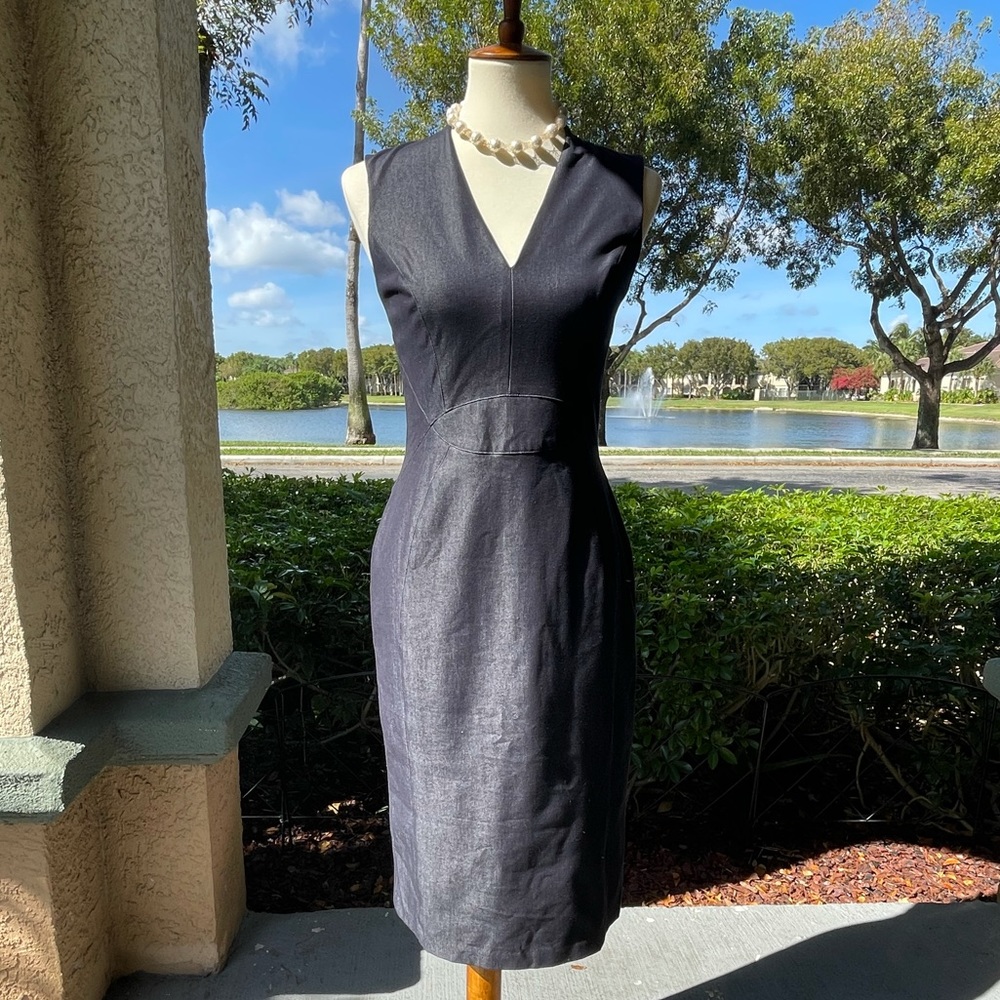 🆕 WHBM Denim V-neck Dress